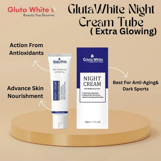 Gluta White Night Cream – Brightening & Anti-Aging Overnight Care 50ml